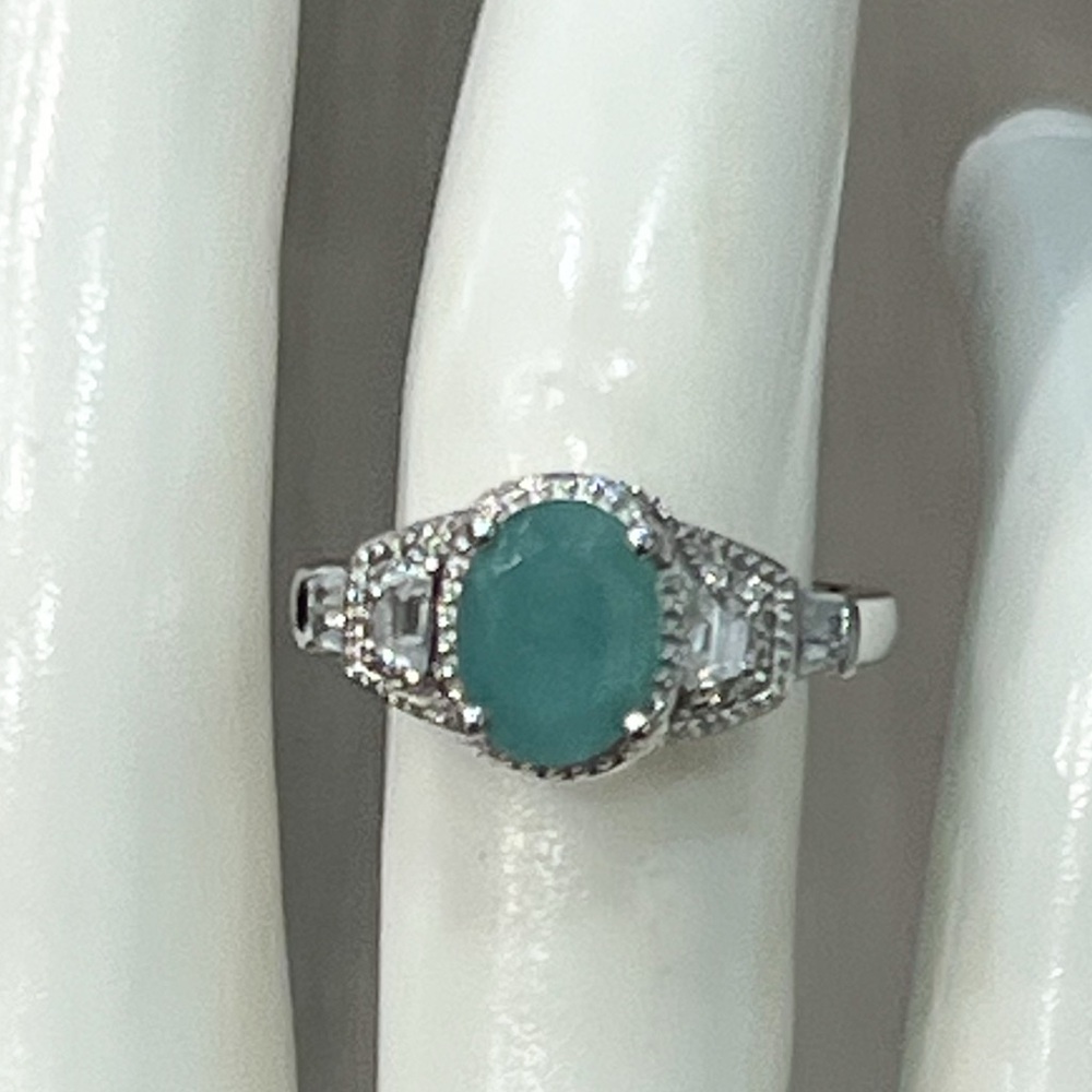 Grandidierite Sterling Silver Majesty Ring  Sz 8 - Picture 6 of 10